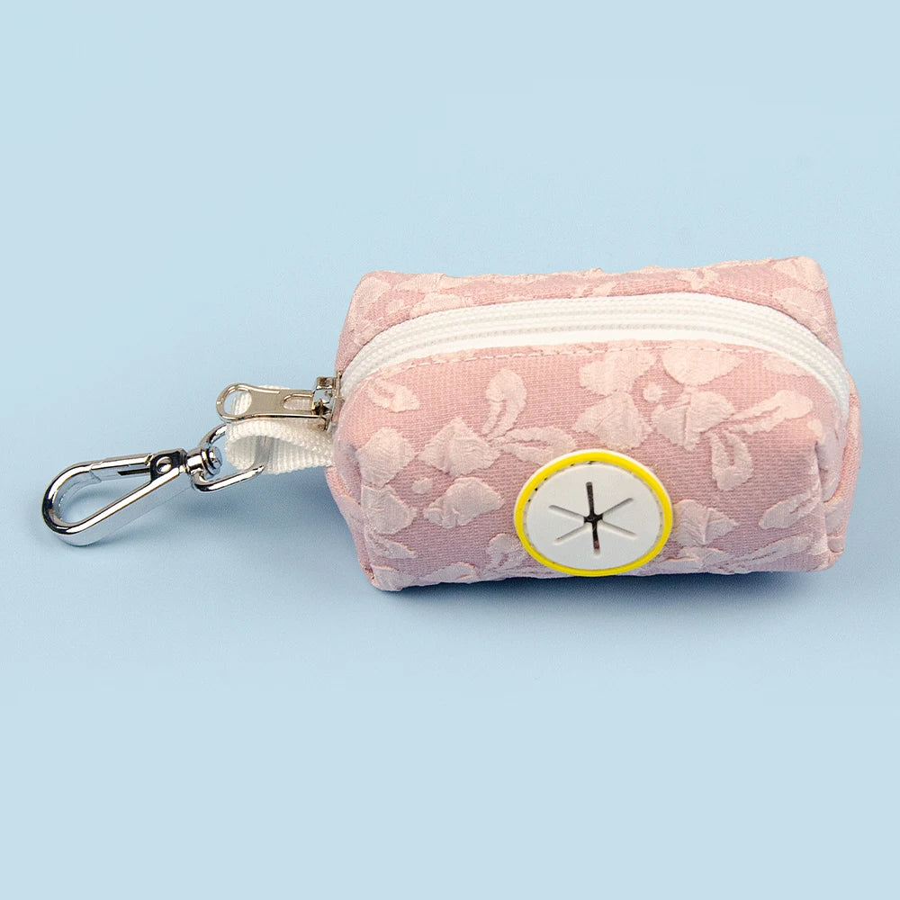 Cute Flower Pattern Dog Poop Bag Holder Dispenser Suitable Walk Dog Factory Direct Sale