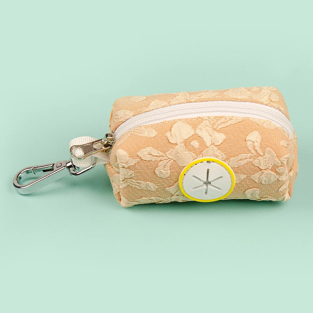 Cute Flower Pattern Dog Poop Bag Holder Dispenser Suitable Walk Dog Factory Direct Sale