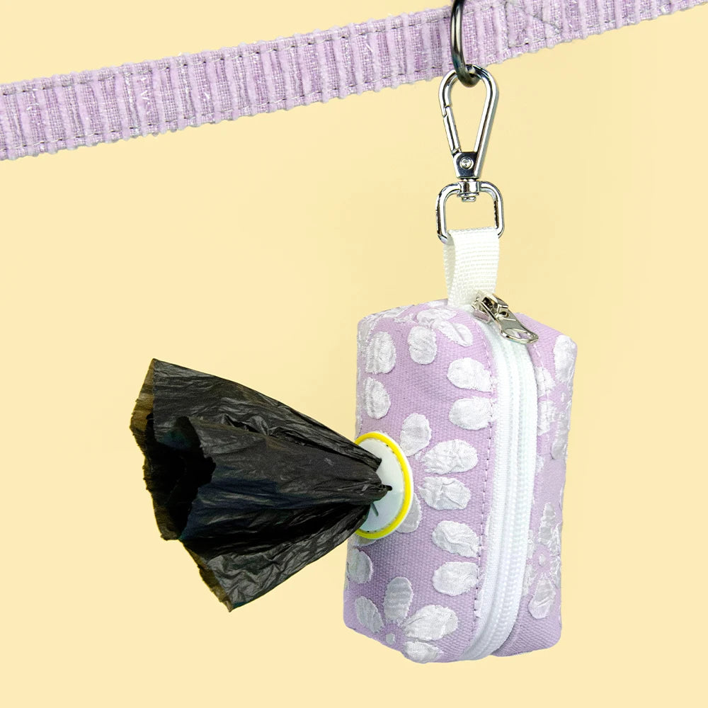 Cute Flower Pattern Dog Poop Bag Holder Dispenser Suitable Walk Dog Factory Direct Sale