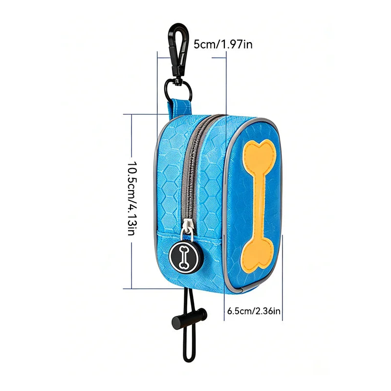 Dog Poop BagHangable Dispenser Zipper Dogs Walking Accessory Waste Bag Holder Portable Cute Garbage Bags Organizer Pet Supplies