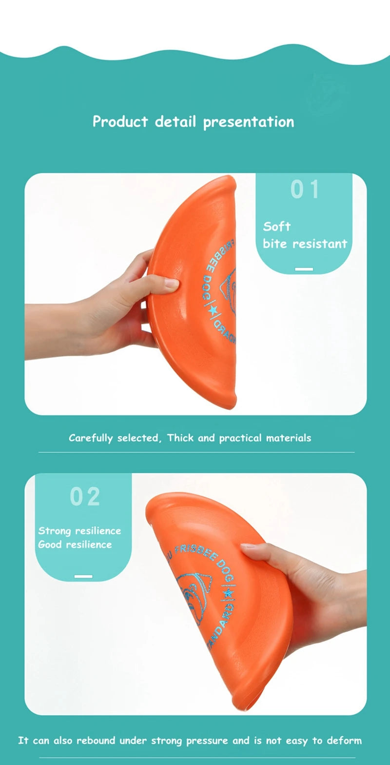 Standard Competition Pet Dog Flying Discs Funny Dog Toy Training Flying Discs Interactive Bite Resistant Silica Gel Soft Toys