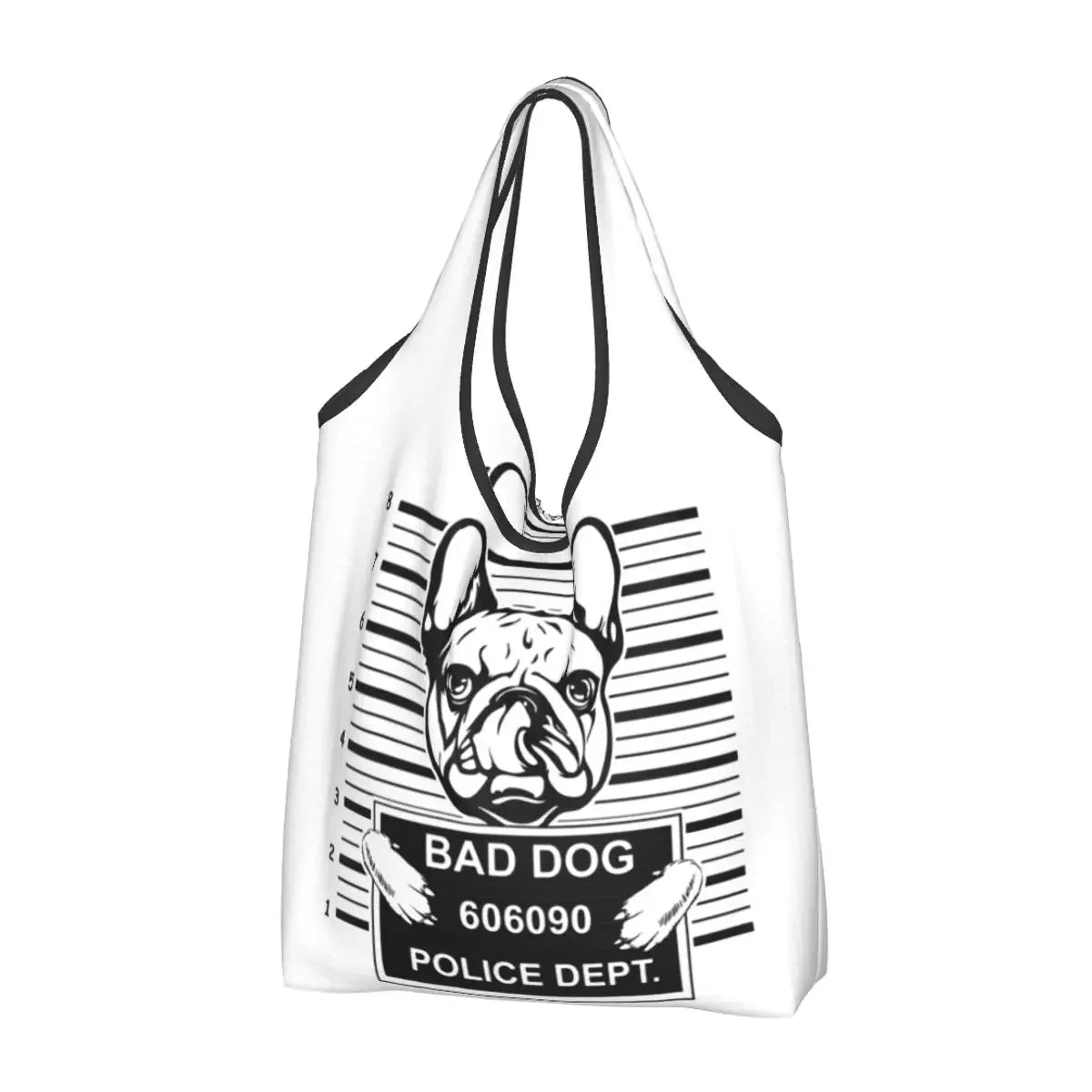 Recycling Pop Art Style French Bulldog Faces Shopping Bag Women Tote Bag Portable Frenchies Dog Pet Gift Groceries Shopper Bags