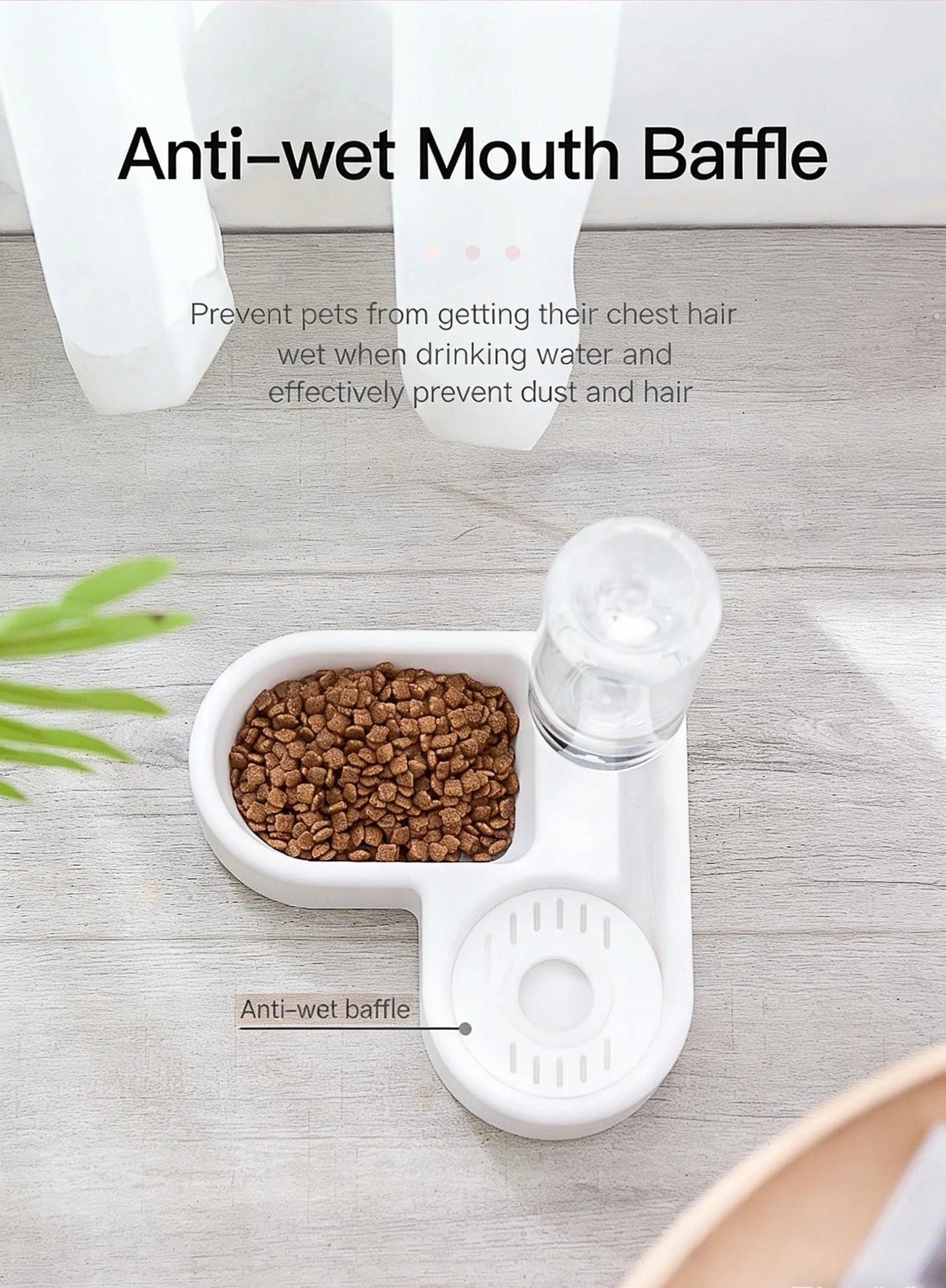 Double Dog and Cat Bowl-Pet and Food Bowl Set with, Pet Feeding Bowl Suitable for Cats and Small Dogs
