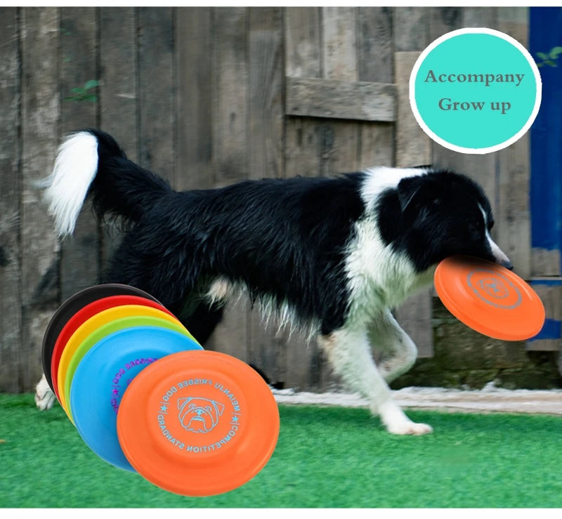 Standard Competition Pet Dog Flying Discs Funny Dog Toy Training Flying Discs Interactive Bite Resistant Silica Gel Soft Toys
