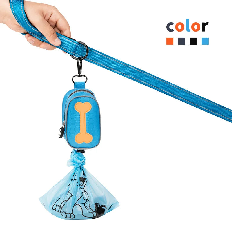 Dog Poop BagHangable Dispenser Zipper Dogs Walking Accessory Waste Bag Holder Portable Cute Garbage Bags Organizer Pet Supplies