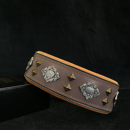 Aztec Grey Adjustable Dog Collar – All Breeds