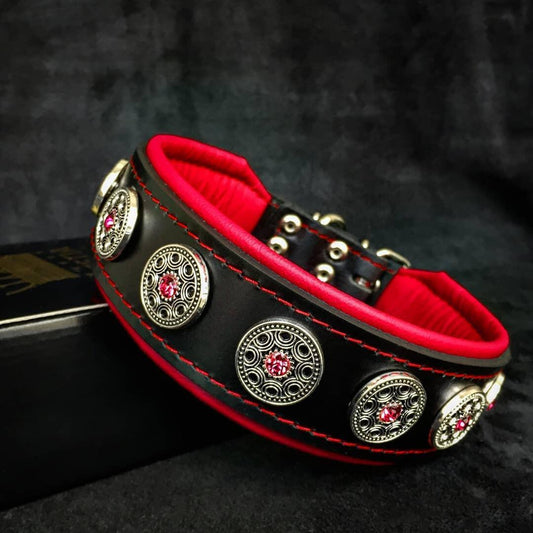 Bijou  black & red collar